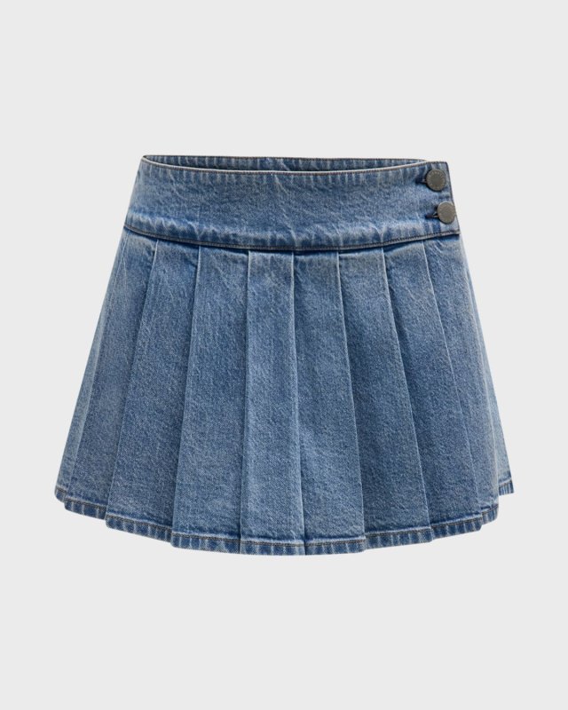 Noah Denim Pleated Skort